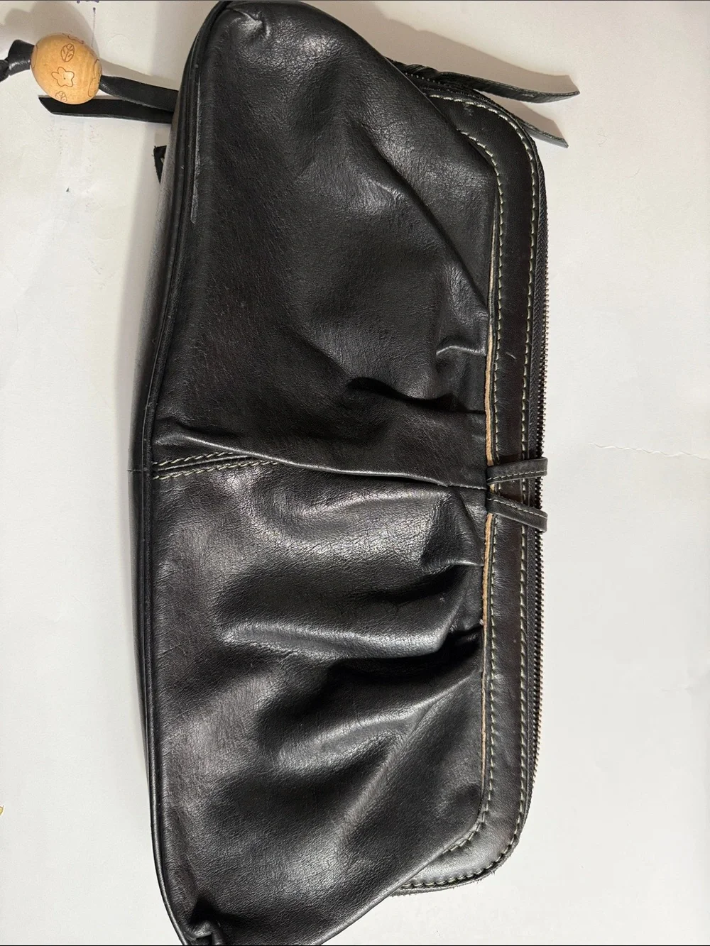 Black Leather Women’s Clutch Wristlet